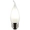 6Pk - Satco 4w CA10 LED 3000K Medium Base Frosted Dimmable - 40w equiv